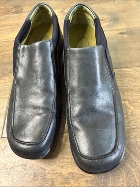 Rockport Black Leather Slip-On Loafers
